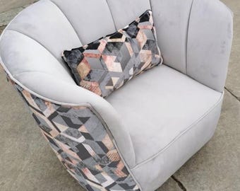 Hilton Occasional Chair CNC DXF Files | Wide Upholstered Accent Chair Plans | CNC Furniture Templates | Digital Download