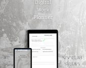 Digital Work Planner | Simple Planner for Busy People | Minimal Work & Project Planner PDF