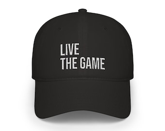 Men's Soccer Cap, Live The Game, Football Fan Hat Gift for Him, Soccer Baseball Cap, Futbol Hat, Match Day Cap Adult