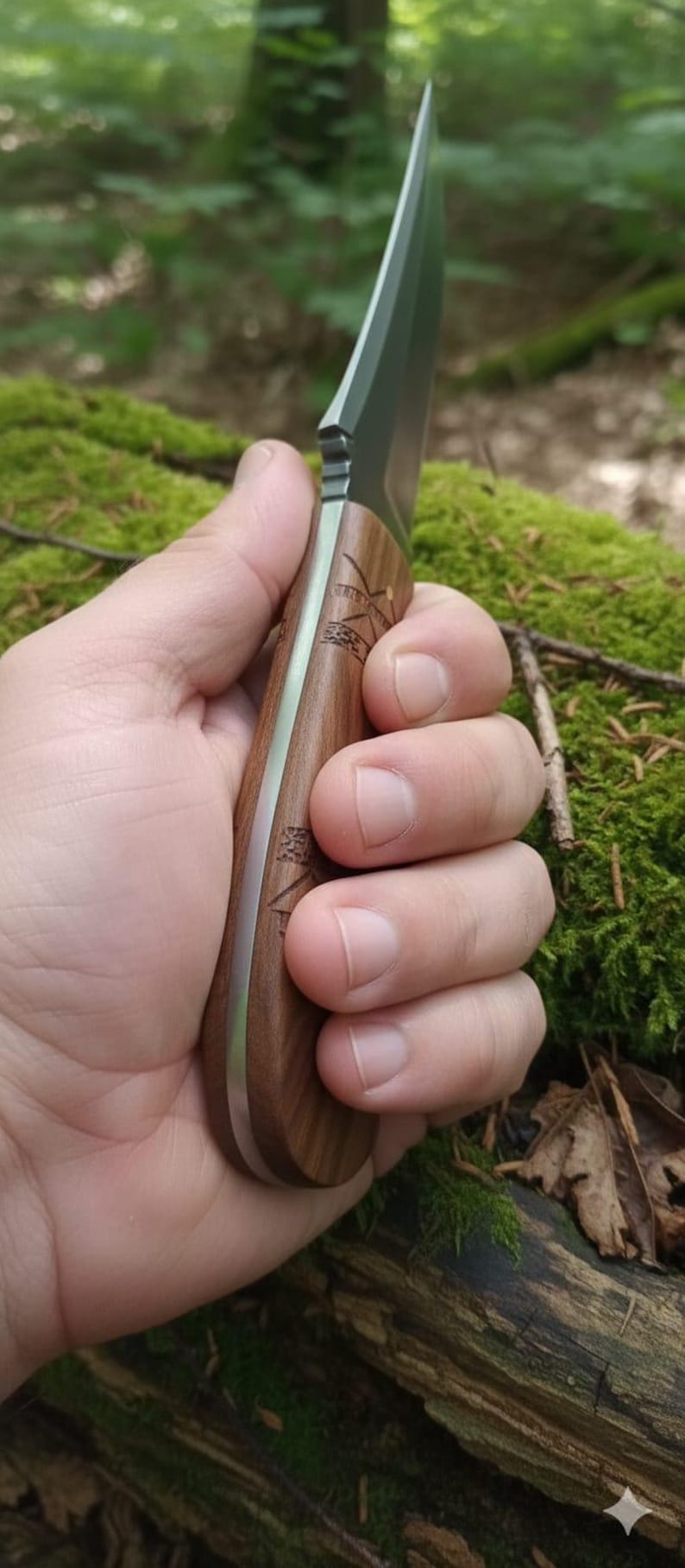 Winkler Knives II Belt Knife: High Carbon Steel, Tribal Maple Handle image 3