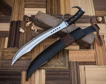 Handmade Machate - 18 Inch Water-Tempered Blade | Traditional Craftsmanship | Real Working Tool | Unique Collectible