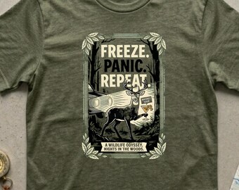 Freeze Panic Repeat T-Shirt – Wildlife Odyssey Graphic Tee