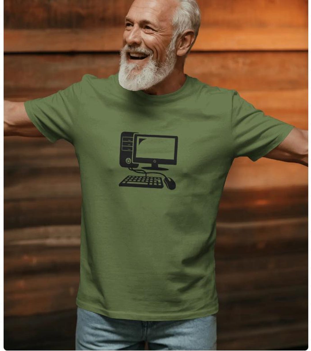 Retro Computer T-shirt - Vintage Tech Lover Gift | Unisex Heavy Cotton ...