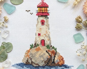 Seaside Lighthouse cross stitch pattern PDF – cs41