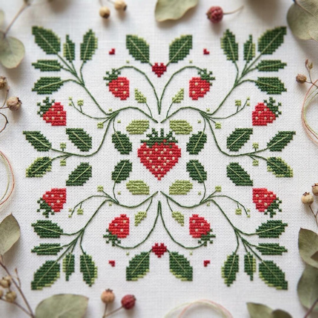 Strawberry Sampler Cross Stitch Pattern PDF – Cs46 - Etsy