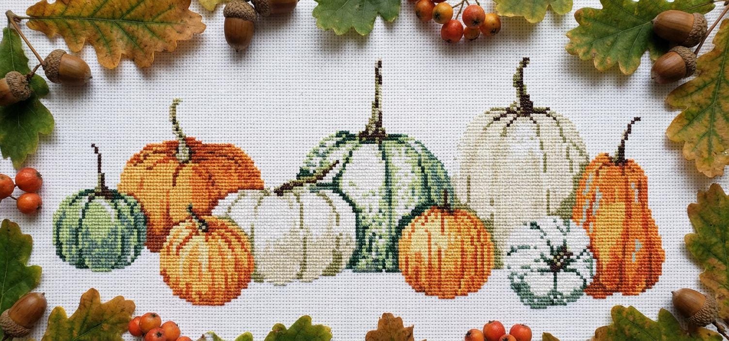 Fall Pumpkin Cross Stitch Pattern PDF - Cs65 - Etsy