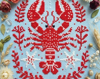 Red Lobster cross stitch pattern PDF – cs40