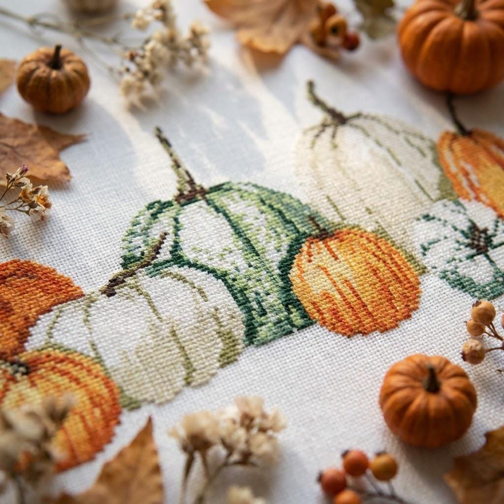 Fall Pumpkin Cross Stitch Pattern PDF - Cs65 - Etsy