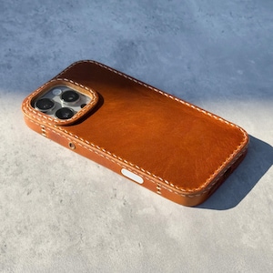 Custodia in pelle per iPhone / MagSafe / iPhone 16 Pro Max / iPhone 16 Pro / iPhone 15 Pro Max / iPhone 14 Pro Max / iPhone 13 mini / Controllo fotocamera