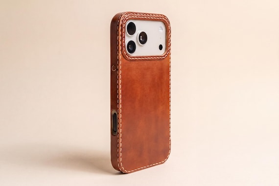 iPhone Leather Case, Cover | iPhone 18 Pro Max, 17, 16, 15, 14 | MagSafe, Camera Control | Handmade | Ember Canyon Brown | Custom Phone Case