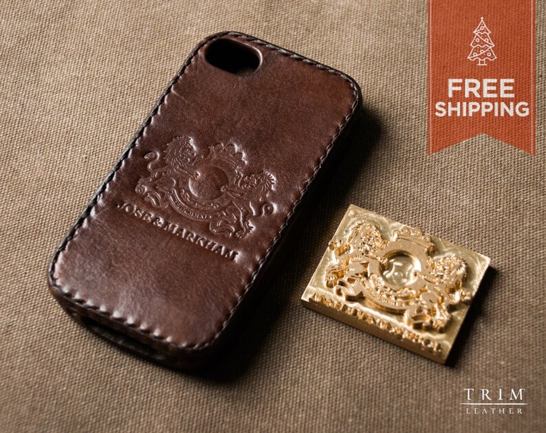 Custom Made Leather Brass Stamp for Embossing Stamping Heat Etsy