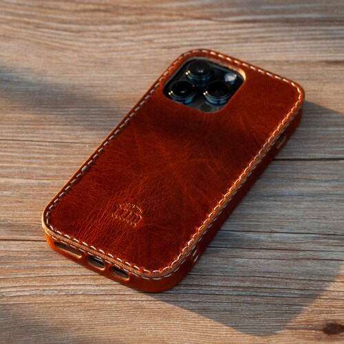 Iphone Leather Case Magsafe Iphone 13 Pro Max Iphone 13 Etsy