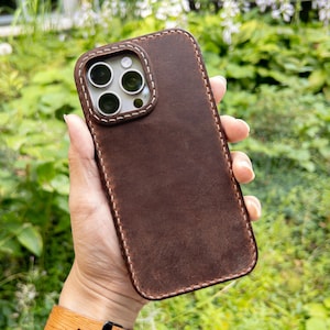 Custodia in pelle per iPhone / iPhone 16 Pro Max / iPhone 16 Pro / iPhone 15 Pro Max / iPhone 15 Pro / iPhone 14 / iPhone 13, serie 12 / MagSafe