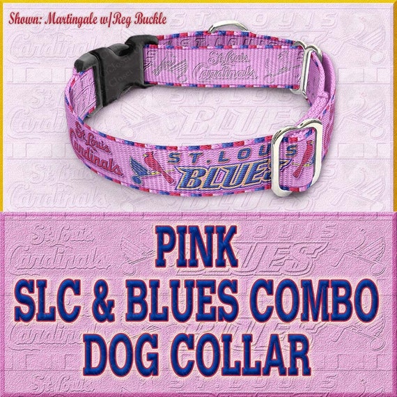 Cardinals and St Louis Blues PINK Combo Dog Collar -  Denmark