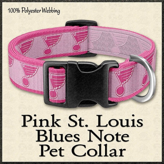 Pink St Louis Blues Dog Collar 