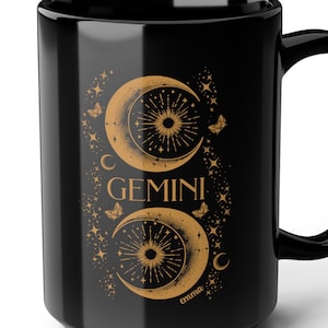 Personalized Gemini Mug, Zodiac Coffee Mug, Custom Astrology Gift, Celestial Coffee Cup, Birthday Gift for Gemini, Horoscope Mug