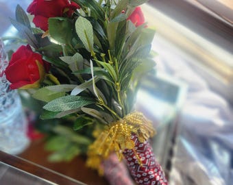 Olive branch henna boquet