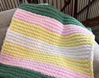 Chunky knit blanket