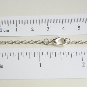 2 Cable 18 inch silver chains with lobster claw clasp finished necklaces 3x2mm links DB12716 image 2