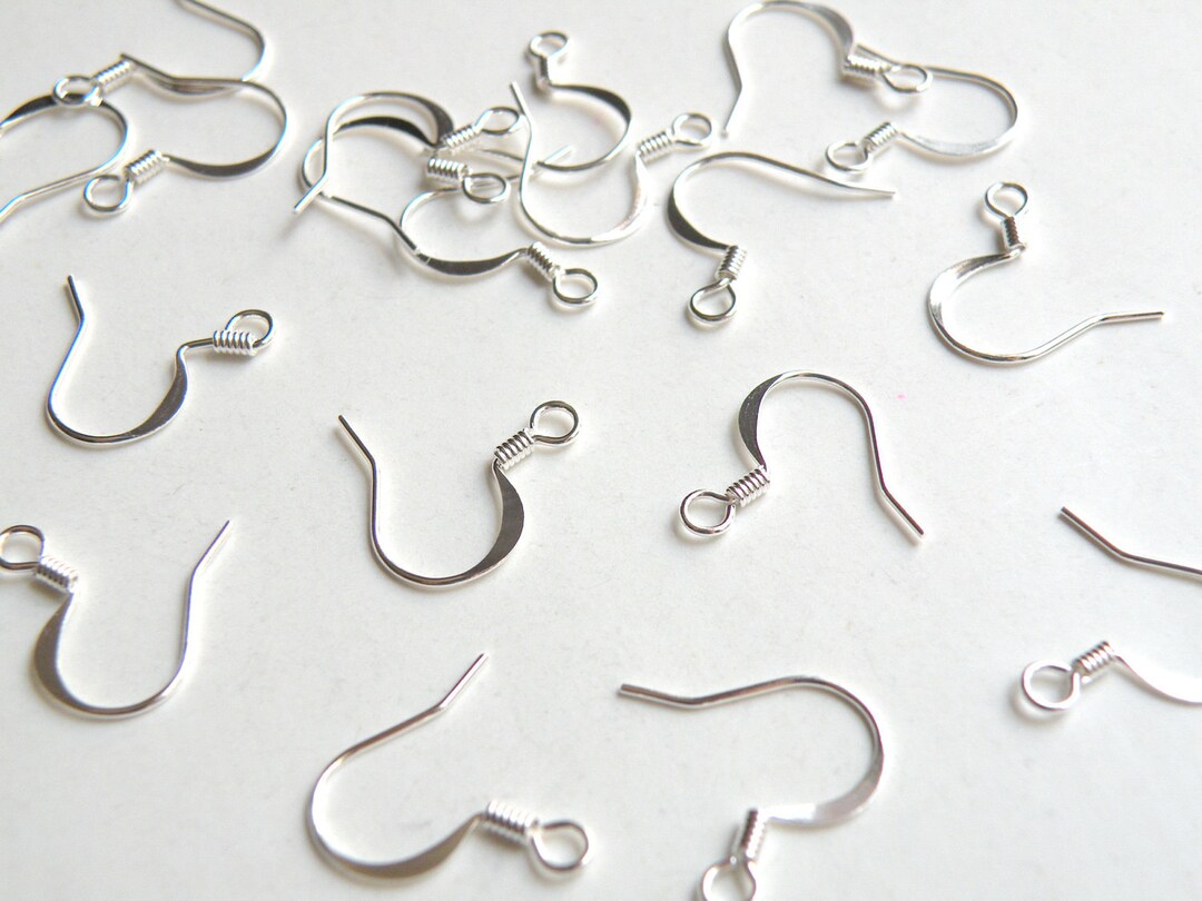 50 French Hook Earrings Silver Plated Nickel Free Brass Fishhook