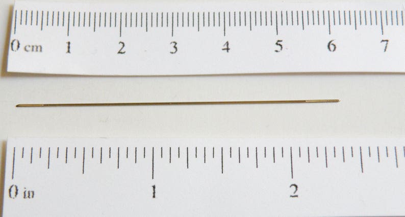 Wide Eye Needle #12 2.25 inches Big Eye Flexible beading needle nickel-plated carbon steel pack of 2 2615BS