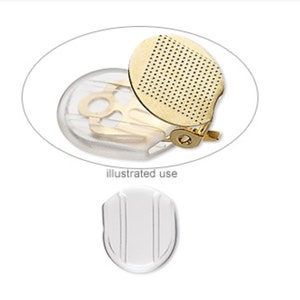 10 Cushion Comfort Pads for Clip On Earrings Anti-Pain Findings Large 10.5x8mm PKY-P006 image 2