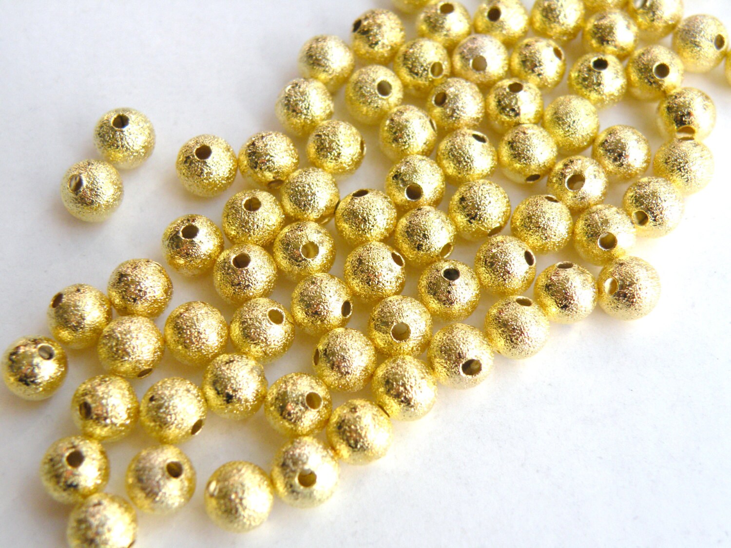20x Solid Sterling Silver Stardust Rondelle Spacer Beads 3.3mm #2219 – .925
