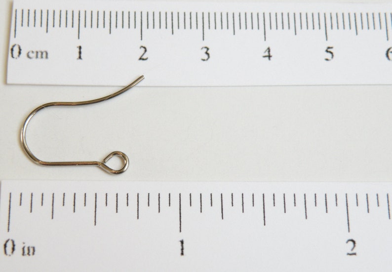 20 French Hook Earrings 304 Stainless Steel hypoallergenic fishhook earwires for sensitive ears 18mm 22 gauge DB68152 image 2