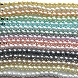 White glass pearl teardrop pendant bead 15x7mm to 18x8mm full strand 3722GL image 3
