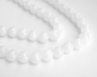 Natural white snow quartz gemstone round beads 6mm full strand 4062GS
