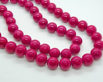 Riverstone beads in rose round gemstone 10mm full strand 4305GS