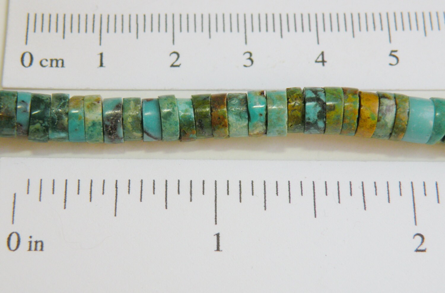 Genuine Turquoise heishi gemstone beads 6mm 4402GS Etsy