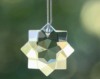 Attrape-soleil flocon de neige en cristal K9, petit pendentif fleur en cristal à facettes transparent 20 mm TGV103079-C