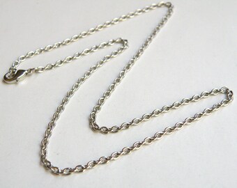 2 Cable 18 inch Platinum finished chains with lobster claw clasp necklaces 3.5x2.5mm links DB12718