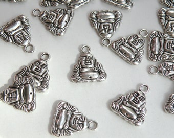 10 Buddha Charms antik silber 20x12mm DB04453