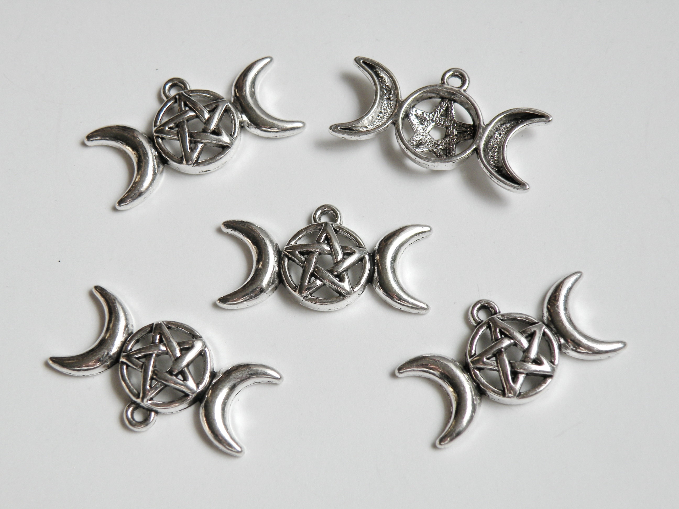 5 Crescent Moons Star Pentacle Pentagram Triple Moon Goddess 5 Crescent Moons Star Pentacle Pentagram Triple Moon Goddess