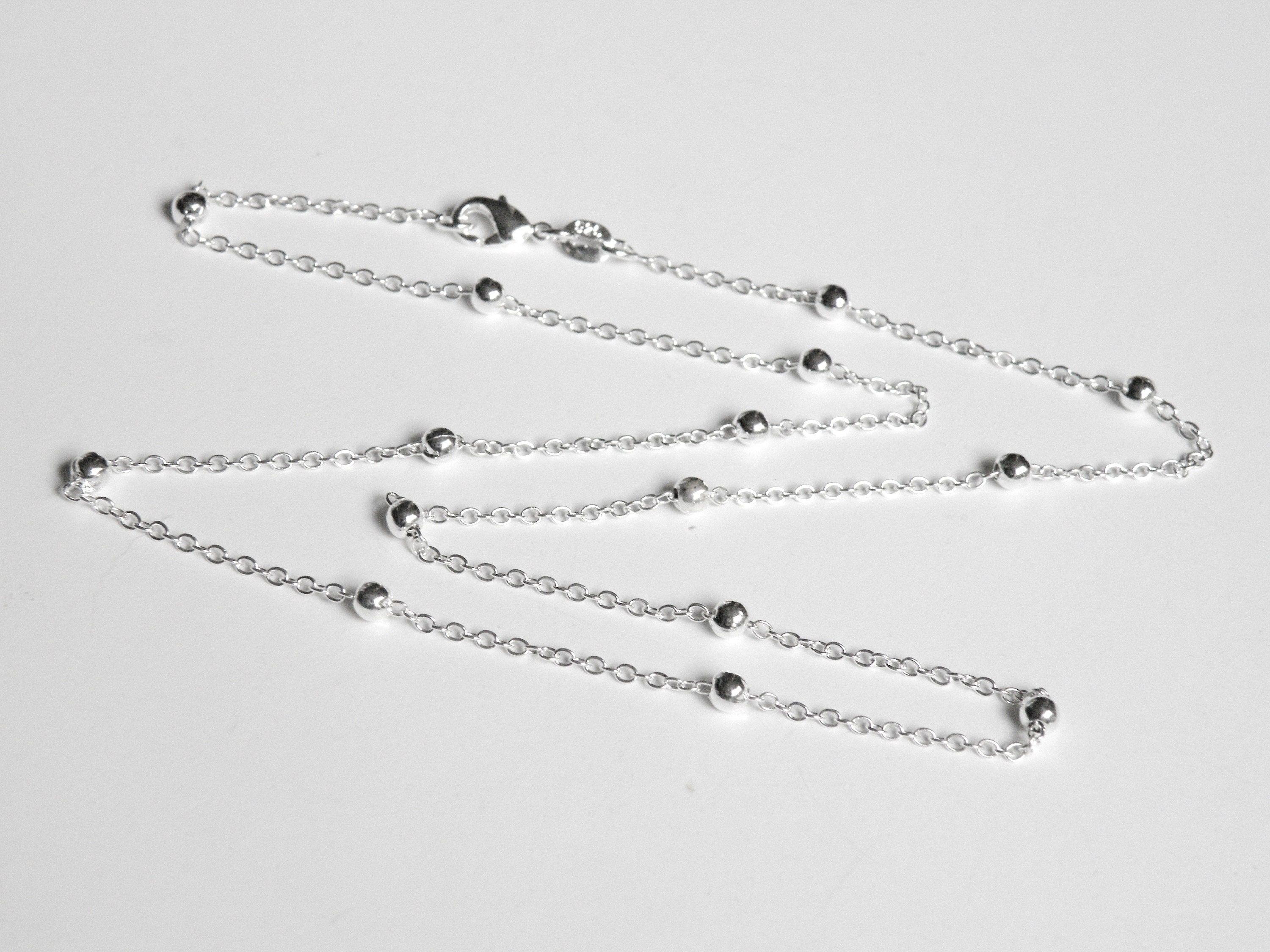 Chain - 1 mm Sterling Silver Ball Chain - Adjustable to 21 inches - Gaia's  Song Jewelry