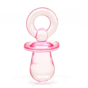 Baby Pink Pacifiers acrylic crystal charm pendant baby girl shower decorations 31x15mm 10pcs DB0214873 image 2