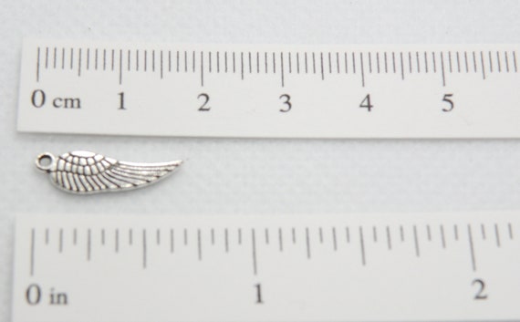 20 Tiny Angel Wing Charms Antique Silver 18x5mm P3344AS - Etsy