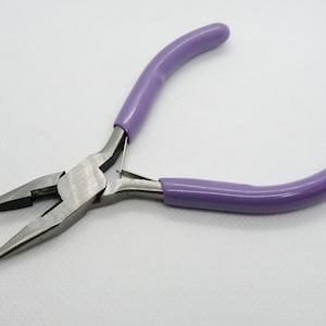 Needle Nose Pliers high carbon steel Jewelry Making Economy Tools Wire Cutters Lilac Purple Comfort Handles PT-11