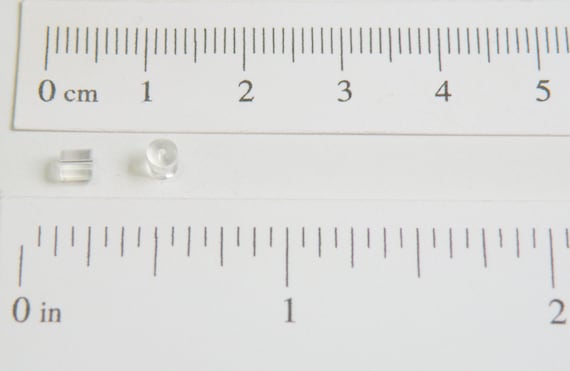 100 Earnut Safety Sleeves Plain Clear Rubber for French Hook or Fishhook  Earring Backs 3x3mm DB08910 