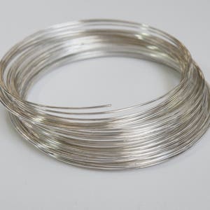 Bracelet Memory Wire silver plated stainless steel 57mm 2.25 inch 0.6mm 23 gauge 25 loops PMW5-S image 1