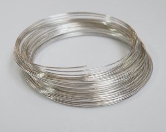 Bracelet Memory Wire silver plated stainless steel 57mm 2.25 inch 0.6mm 23 gauge 25 loops PMW5-S