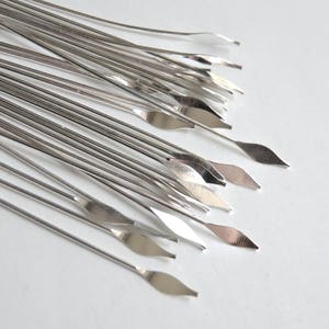 50 Head Pins with pointed spear head 2" silver plated nickel free brass 22 gauge A5559FN