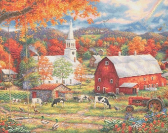 Country Blessings (klein) geteld kruissteekpatroon (digitaal patroon) werkt in Pattern Keeper