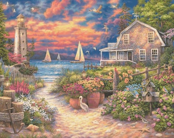 Peace After the Storm (groot) geteld kruissteekpatroon (digitaal patroon) werkt in Pattern Keeper