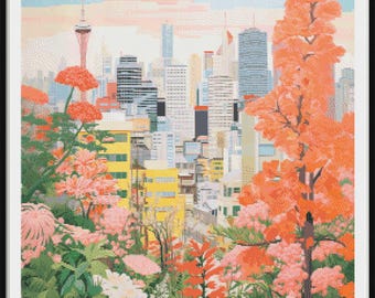 Geteld kruissteekpatroon Tokyo (digitaal patroon) werkt in Pattern Keeper