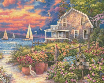 Peace After the Storm bijgesneden telpatroon (digitaal patroon) werkt in Pattern Keeper