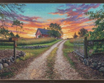 Avond op de boerderij geteld kruissteekpatroon (digitaal patroon) werkt in Pattern Keeper