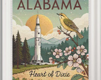 Geteld kruissteekpatroon Alabama (digitaal patroon) werkt in Pattern Keeper